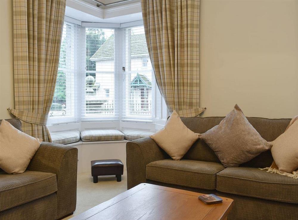 Comfortable seating within living area at West Lodge in Banchory, Kincardineshire