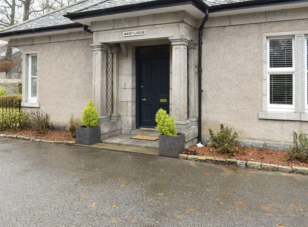 Main entrance to the holiday home at West Lodge in Banchory, Kincardineshire