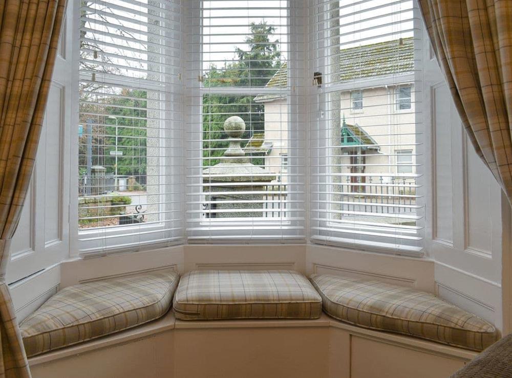 Relaxing window seat at West Lodge in Banchory, Kincardineshire