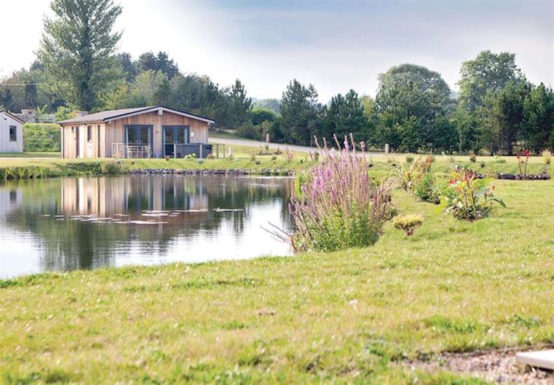 The park setting at West Tanfield Lodges in Yorkshire, North of England
