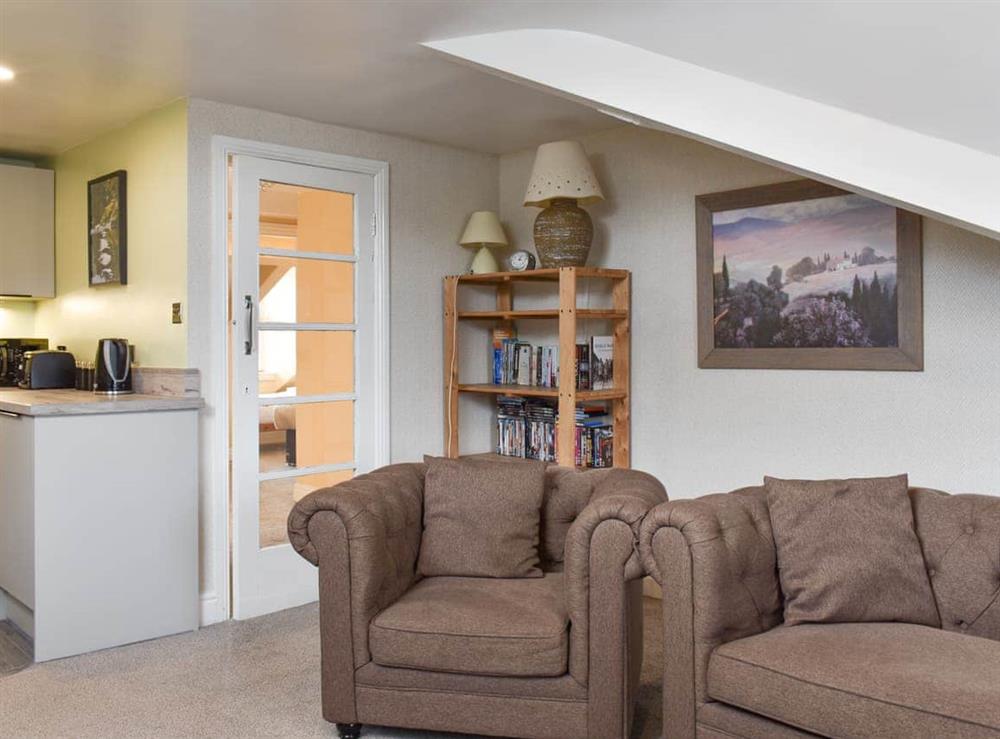 Open plan living space at West View Apartment in Bowness-on-Windermere, Cumbria