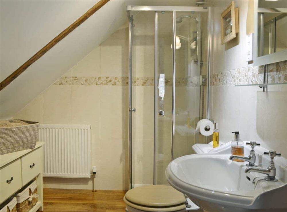 En-suite shower room at West Wood Barn in Sutton-upon-Derwent, Nr York., North Yorkshire