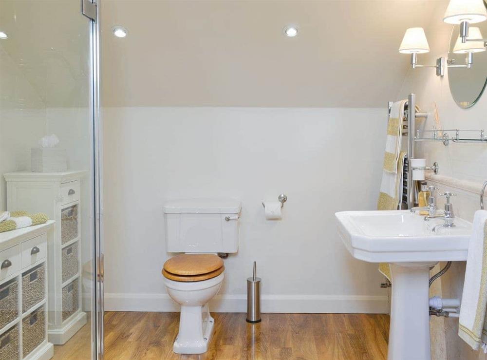 Spacious shower room at West Wood Hideaway in Wrelton, near Pickering, North Yorkshire