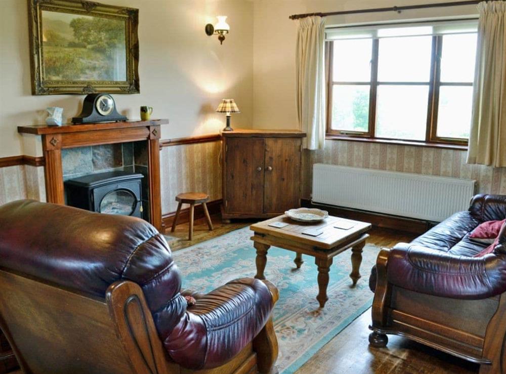 Living room at West Woods in Evershot, Dorset