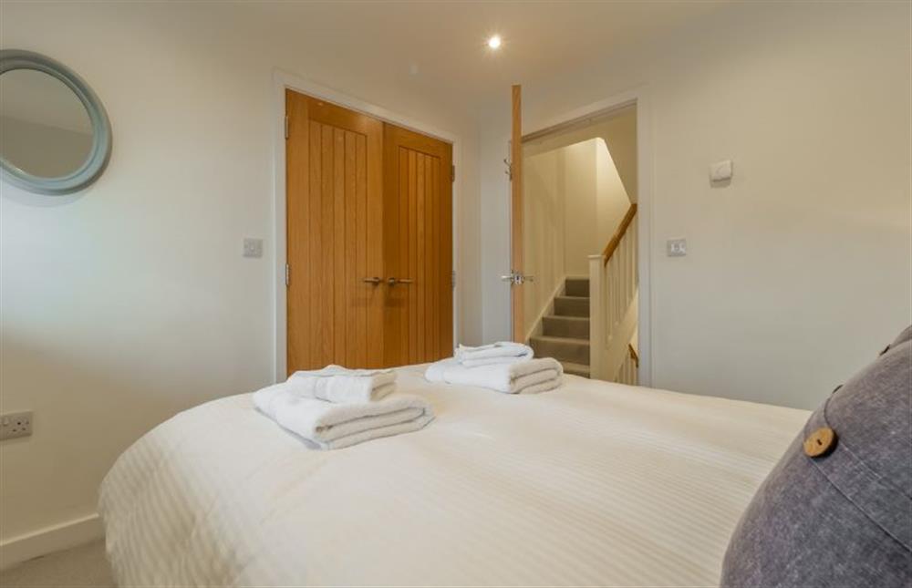 Bedroom three with double bed and sea view (photo 2) at Westaway, Portreath