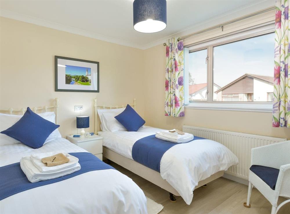 Twin bedroom at Westburn in Comrie, near Crieff, Perthshire