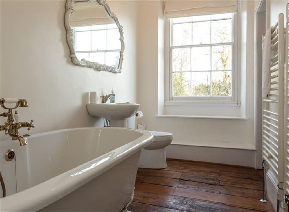 Bathroom with roll-top bath (photo 2) at Westcott House in Rockbeare, near Exeter, Devon