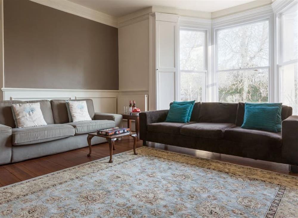 Light and airy living room at Westcott House in Rockbeare, near Exeter, Devon