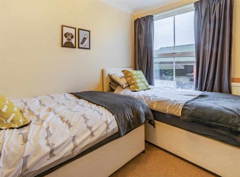 Twin bedroom at Westend Lodge in Thornholme, near Driffield, North Humberside