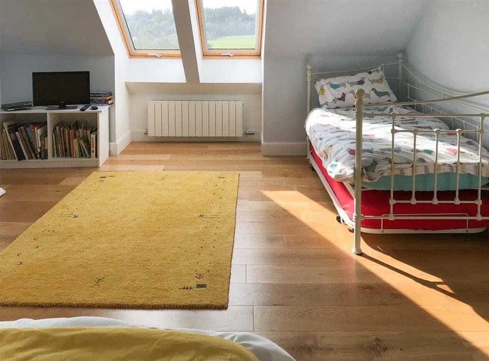 Bedroom 5, 2nd floor with optional single beds at Wester Auchleuchrie in Memus, near Kirriemuir, Angus