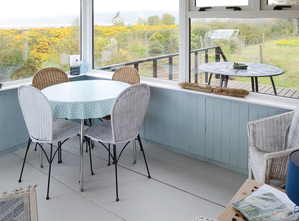 Light and airy sunroom at Wester Lonemore in Lonemore, near Dornoch, Sutherland