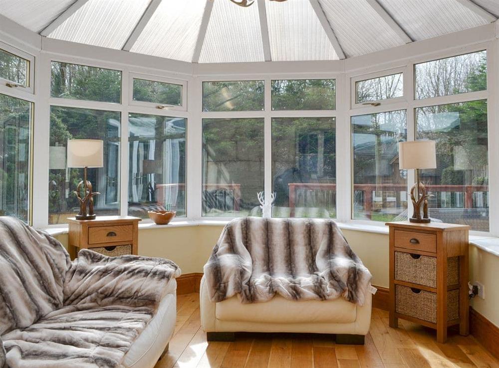 Fully furnished conservatory at Western Fells Cottage in Rowrah, near Frizington, Cumbria