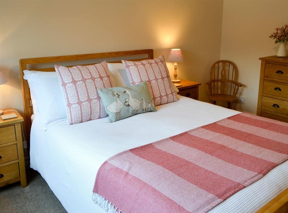 Tranquil double bedroom at Westfield Farm Cottage in East Holywell, near Whitley Bay, Northumberland