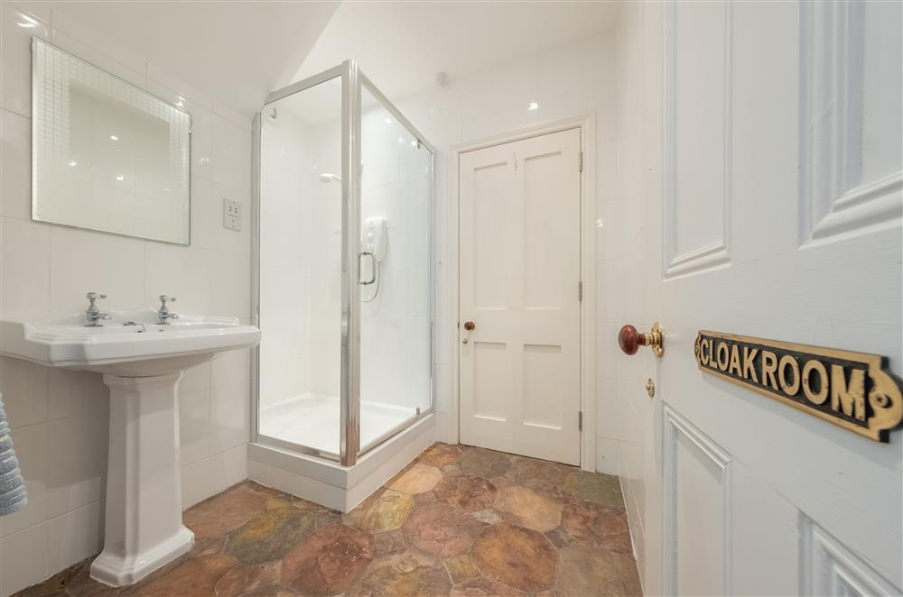 Ground floor: Shower room with walk-in shower, wash basin and WC at Westfield, Plymouth