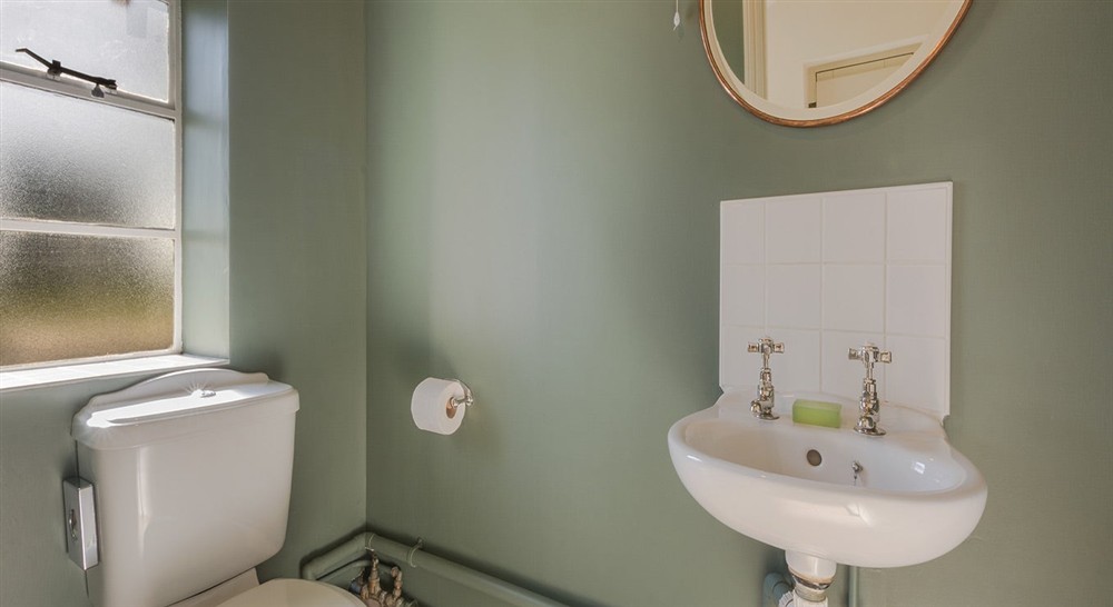 The downstairs lavatory at Westwood Farm House in Harman's Cross, Dorset
