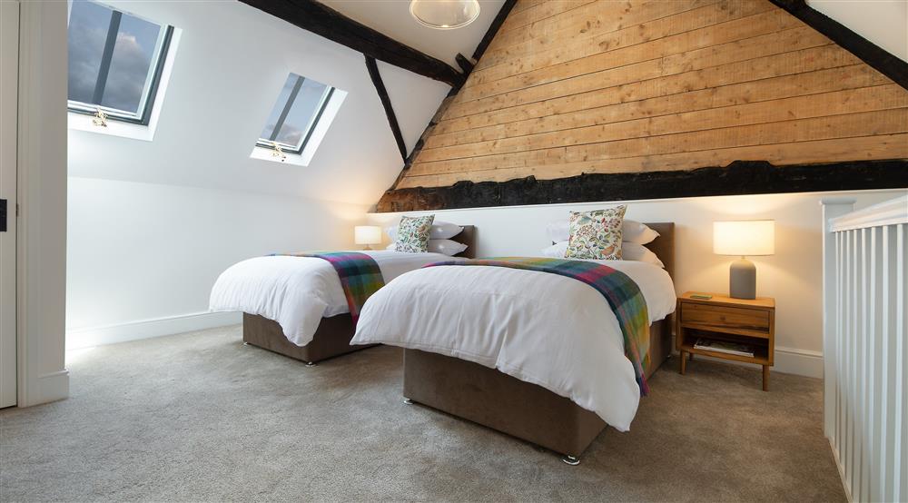 The twin bedroom at Wharf Barn in Shrewsbury, Shropshire