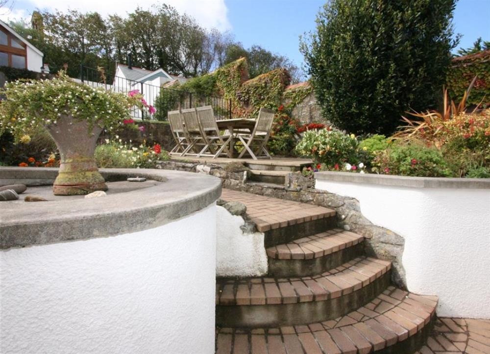 Steps to terrace  at Wharfinger in Bude