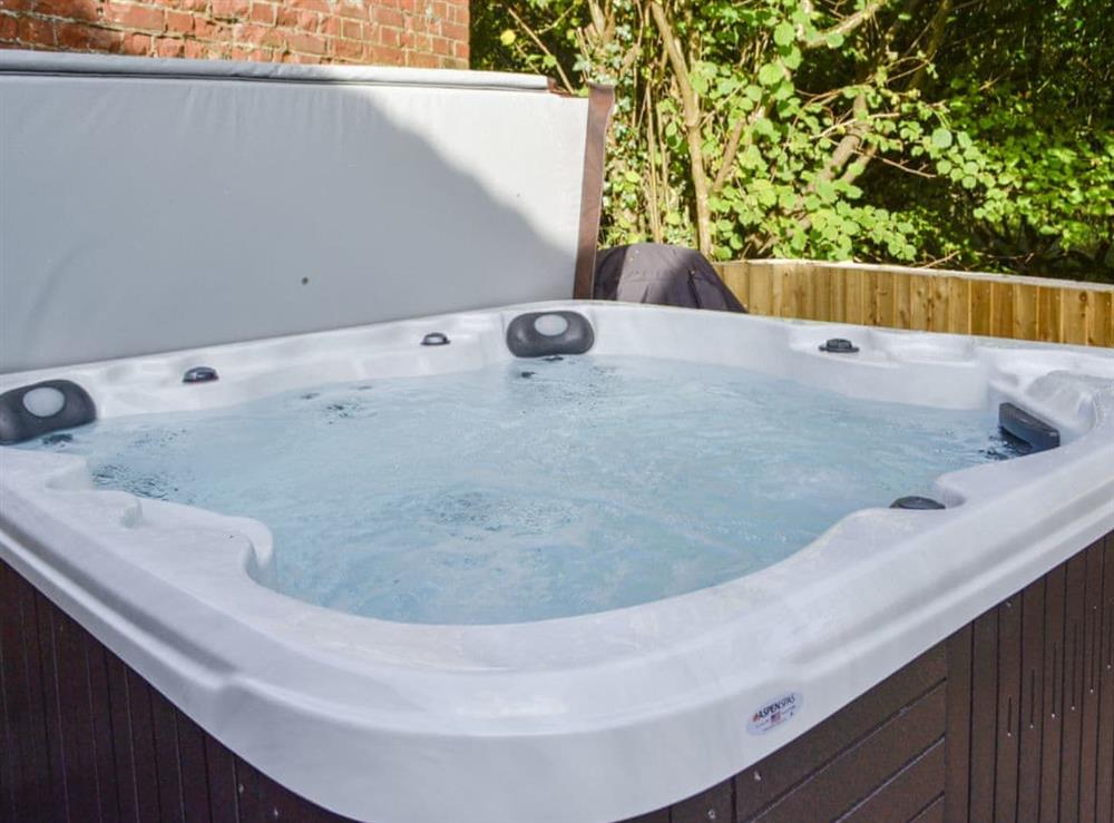 Luxuriate in the wonderful hot tub at Whatley Lodge in Winsham, near Chard, Somerset, England