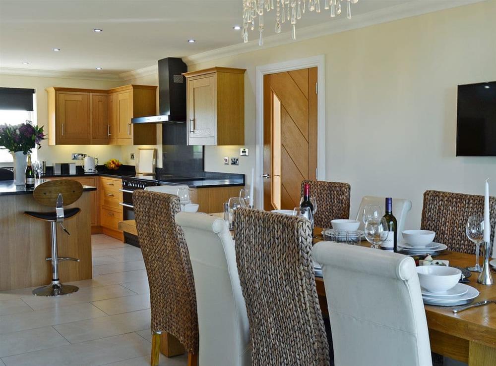 Beautifully presented kitchen/dining room at Wheatfield House in Kilmaurs, near Kilmarnock, Ayrshire
