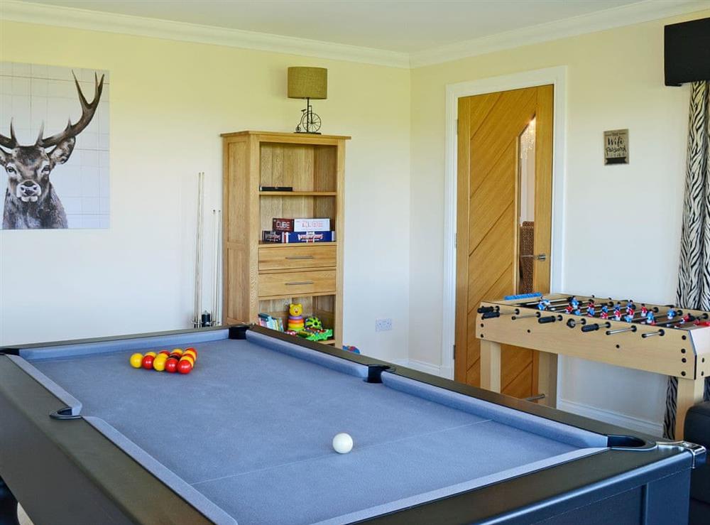 Fun games room at Wheatfield House in Kilmaurs, near Kilmarnock, Ayrshire