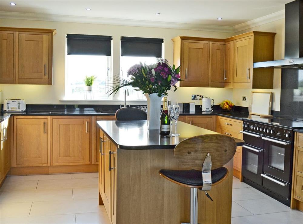 Tastefully modernised kitchen area at Wheatfield House in Kilmaurs, near Kilmarnock, Ayrshire