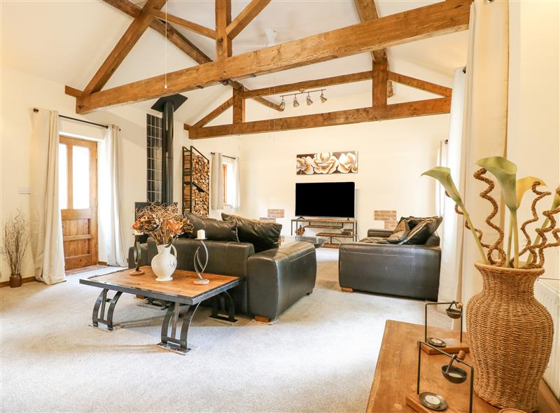 Relax in the living area at Wheatlow Brooks Barn, Sandon
