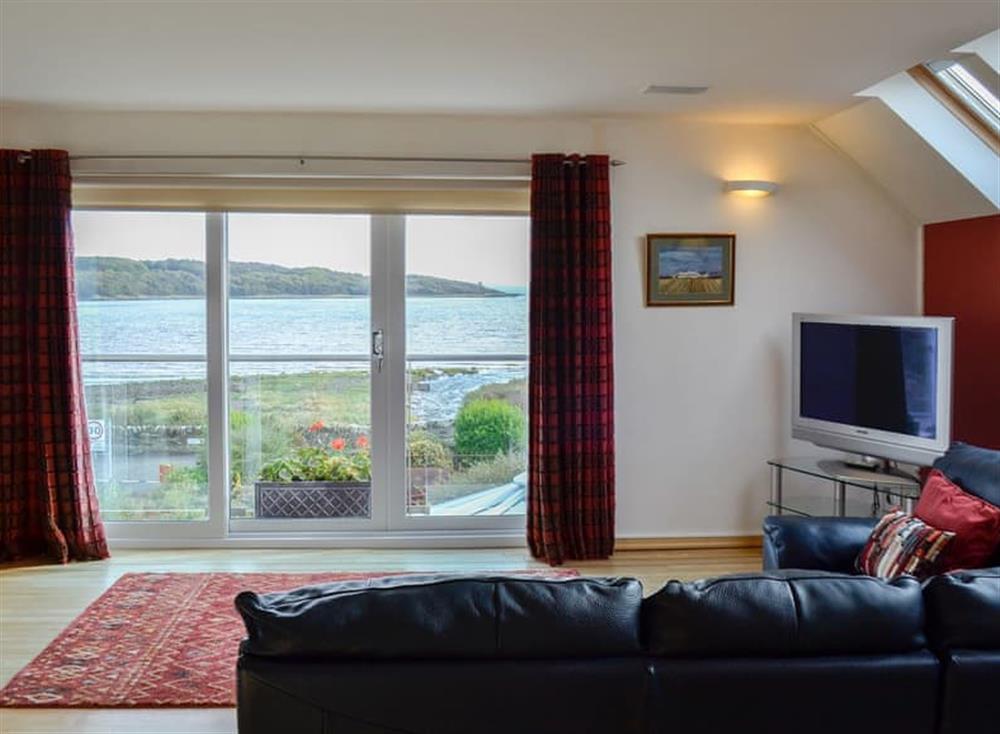 Living room at Wheel House in Garlieston, near Newton Stewart, Wigtownshire