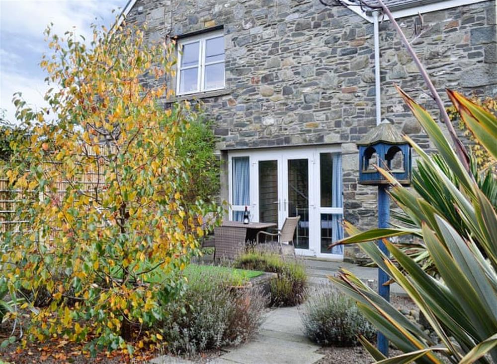 Patio at Wheel House in Garlieston, near Newton Stewart, Wigtownshire