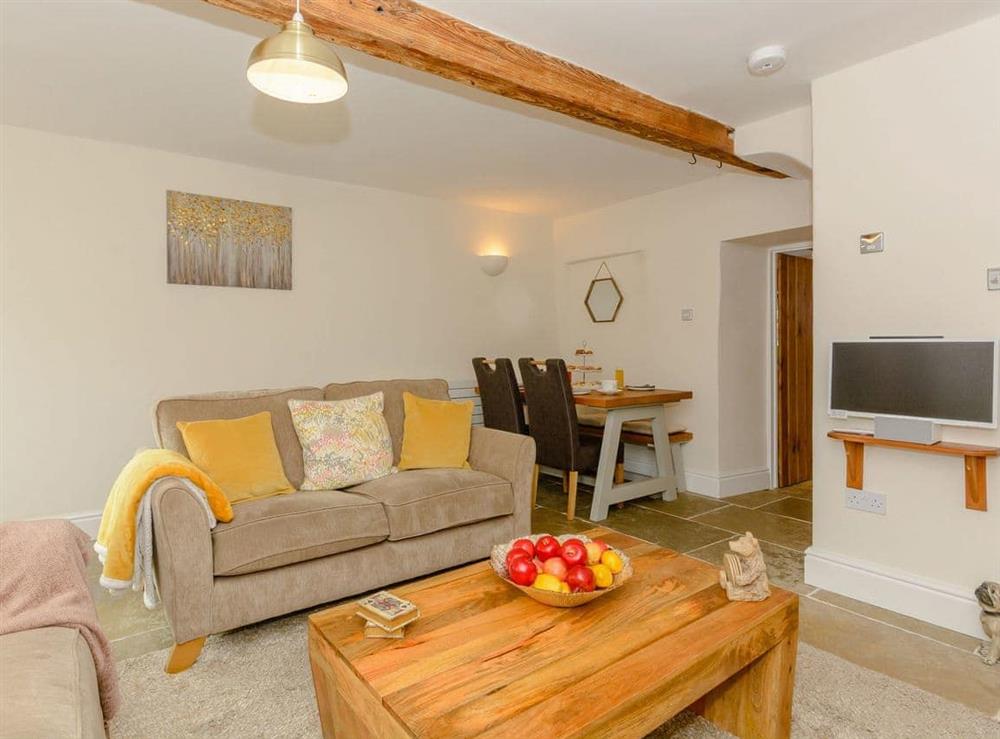 Comfortable seating within living area at Whibberley Cottage in Ashford-in-the-Water, near Bakewell, Derbyshire