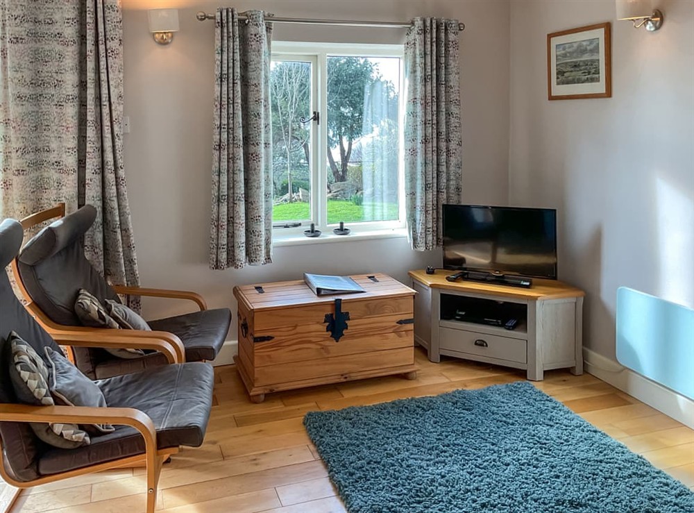 Living area at Whispering Pines in West Bexington, near Lyme Regis, Dorset