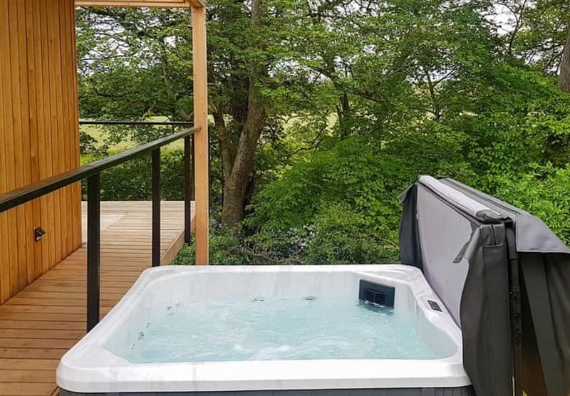 One of the hot tubs in Whispering Waters Teesdale Lodges at Whispering Waters Teesdale Lodges in Gainford, County Durham