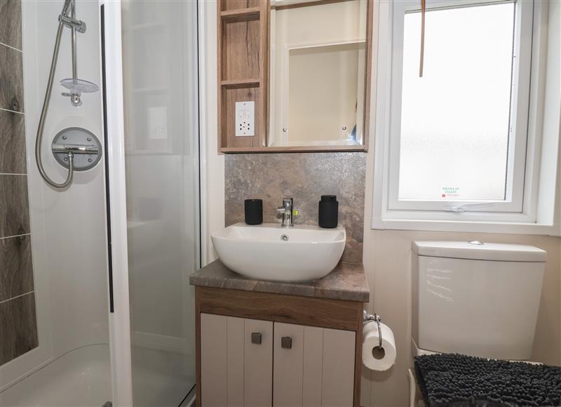 This is the bathroom at Whispering Willows, Cayton Bay