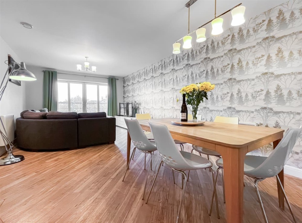 Open plan living space at Whitby Pad in Whitby, North Yorkshire