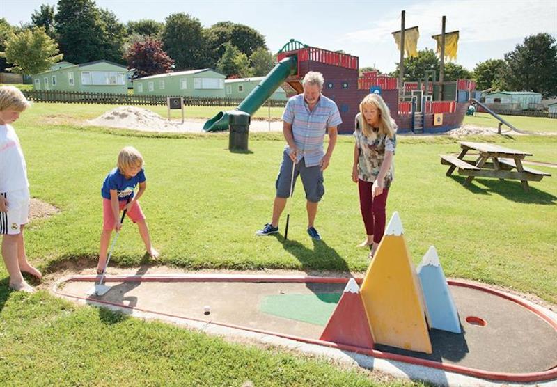 Crazy golf at White Acres in Newquay, Cornwall