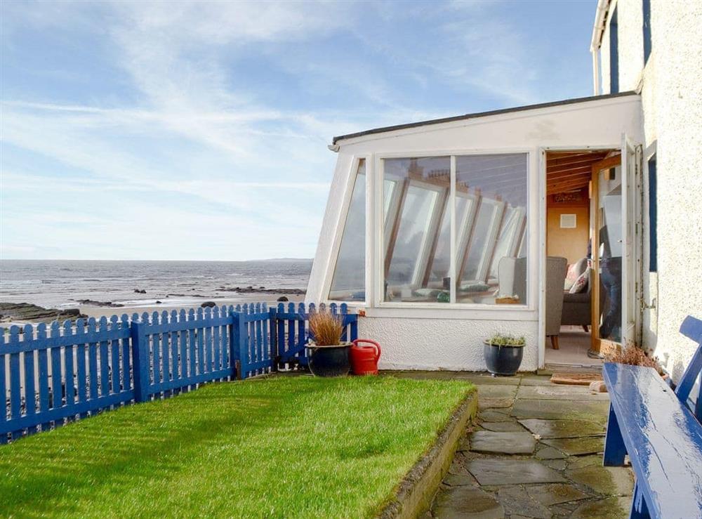 Exterior,  stunning position overlooking Largo Bay at White Cottage in Lower Largo, near Leven, Fife