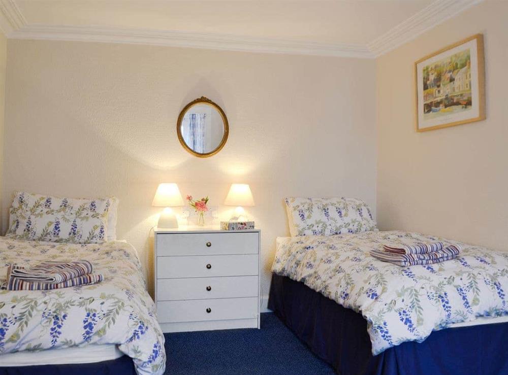 Twin bedroom at White Cottage in Lower Largo, near Leven, Fife