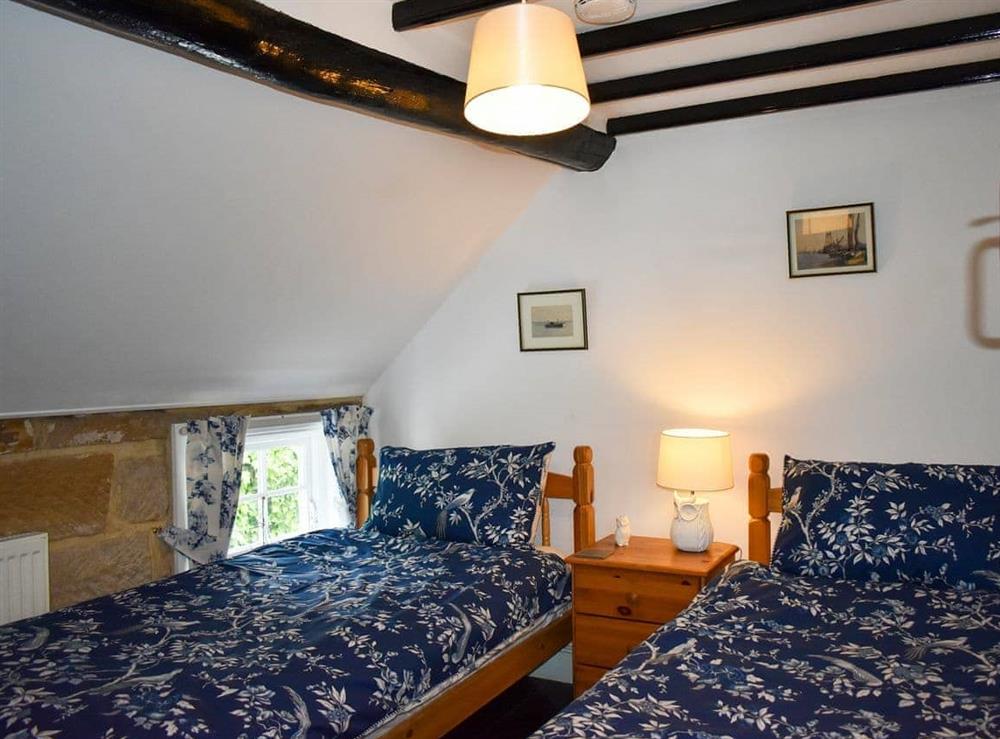 Twin bedroom at White Cottage in Whitby, North Yorkshire