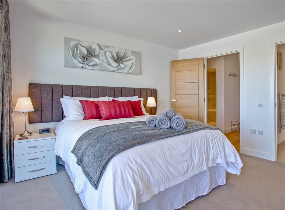 Double bedroom at White Crest in St Ives, Cornwall