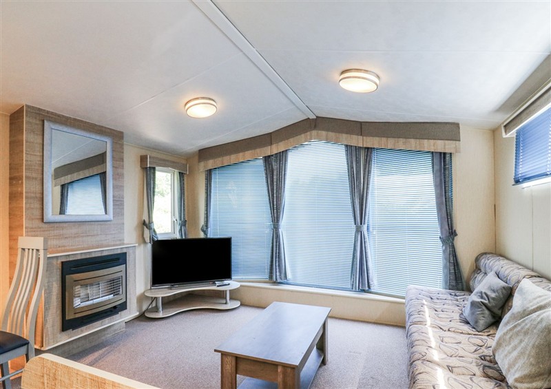 The living room at White Hart Caravan, Catsfield near Battle