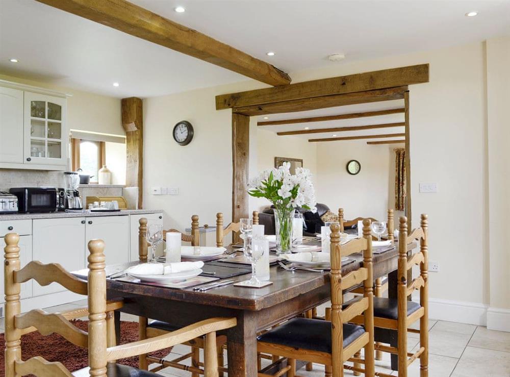 Convenient dining area at White Hill Farm Cottage in Wonastow, near Monmouth, Monmouthshire, Gwent