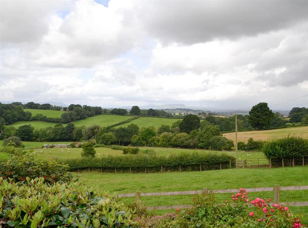 Panoramic views of the surrounding countryside at White Hill Farm Cottage in Wonastow, near Monmouth, Monmouthshire, Gwent