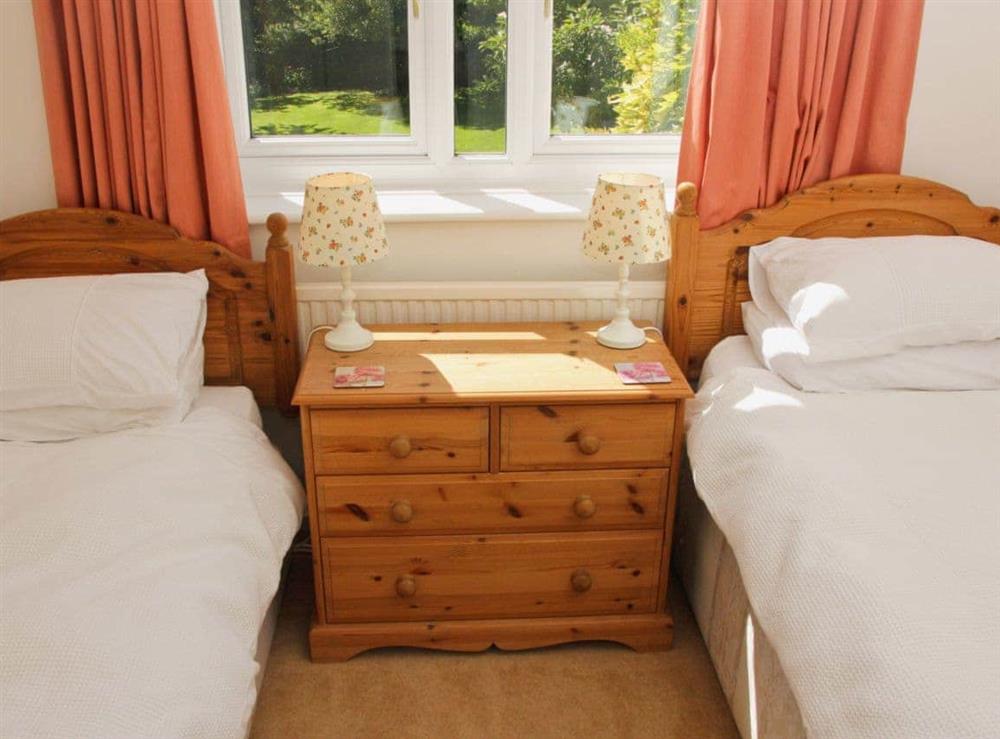 Twin bedroom at White Horse Cottage in West Meon, near Petersfield, Hampshire