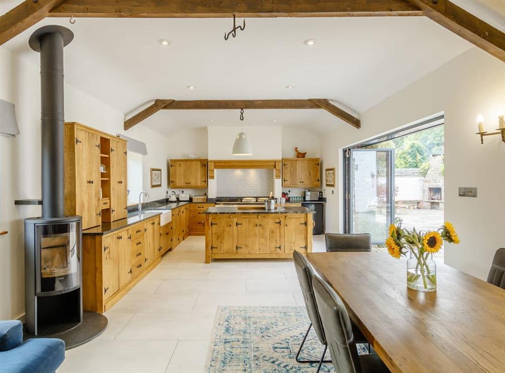 Open plan living space at White Horse Farm in Abergavenny, Gwent