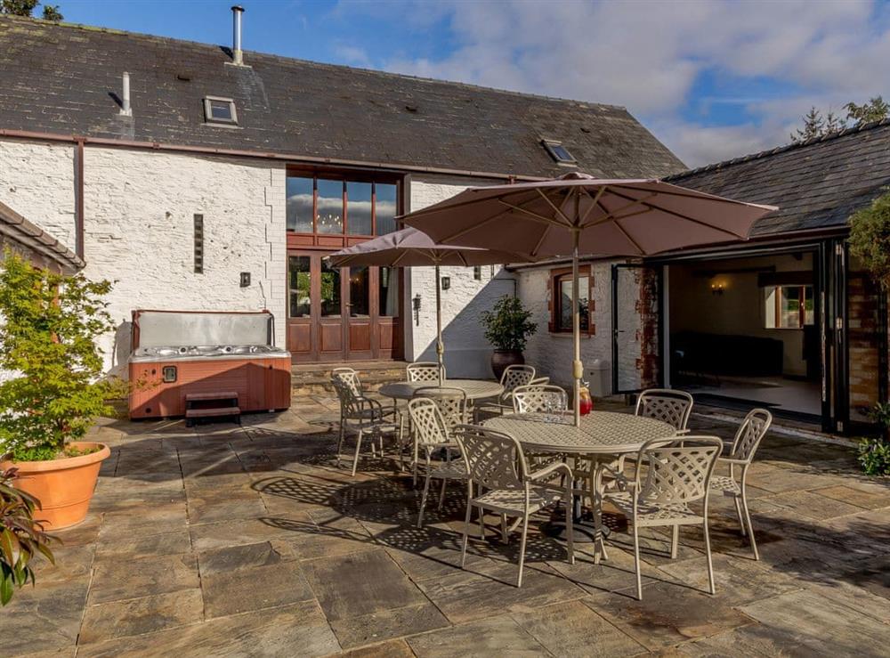 Outdoor area at White Horse Farm in Abergavenny, Gwent