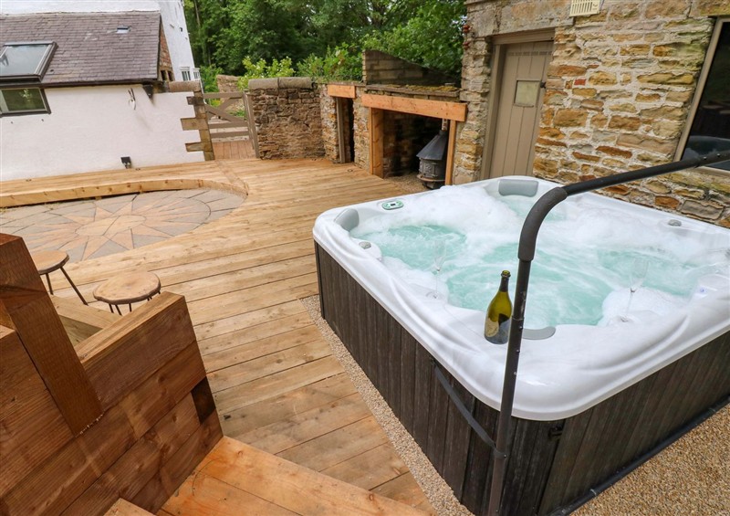 Enjoy the hot tub at White House, Durham