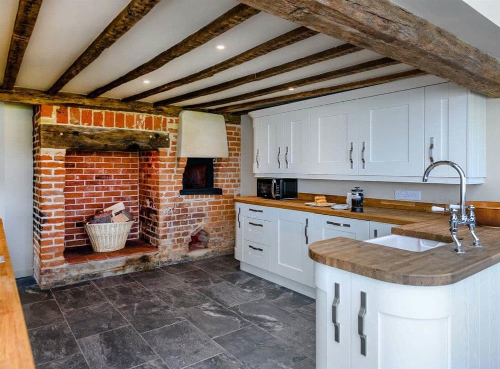 Kitchen retaining many original features at Heveningham Farmhouse, 