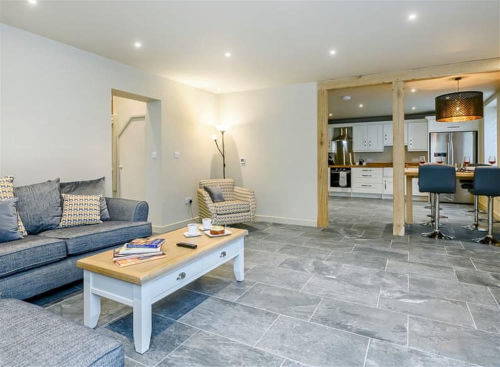 Beautifully presented open plan living space at Peasenhall Farmhouse, 