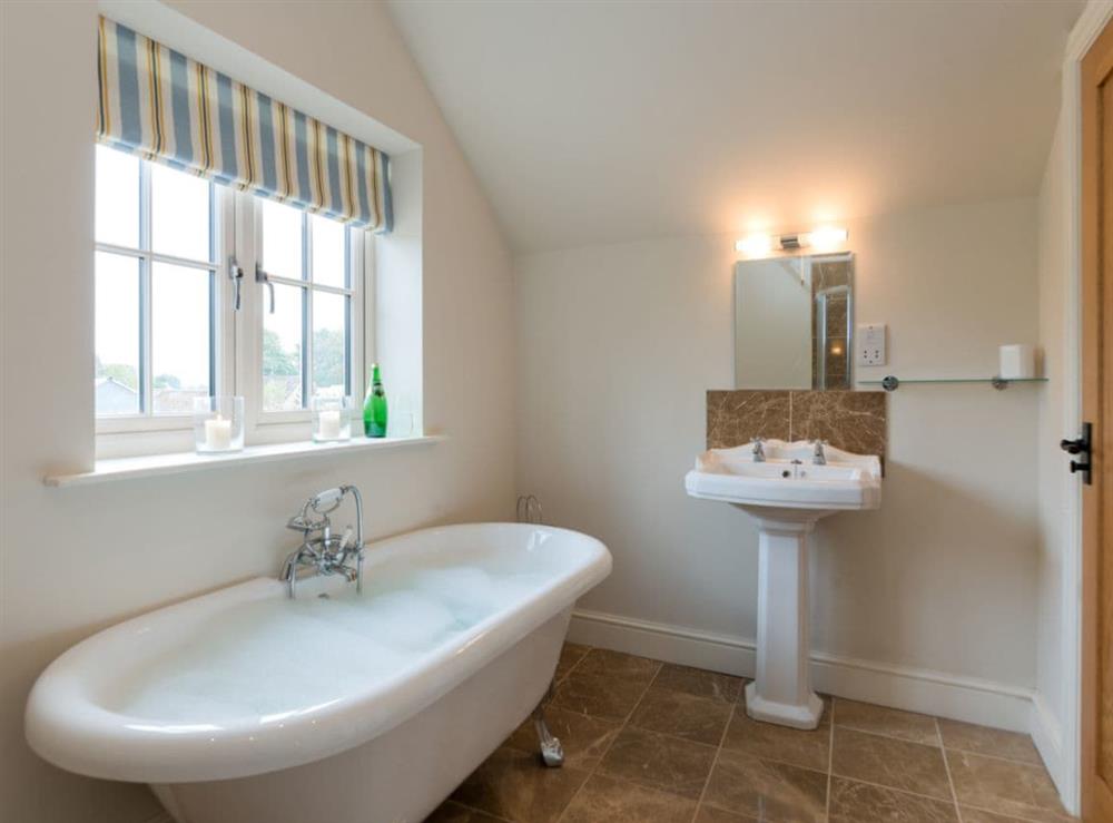 Bathroom with separate shower (photo 2) at White Lodge Cottage in Carlton Miniott, near Thirsk, North Yorkshire