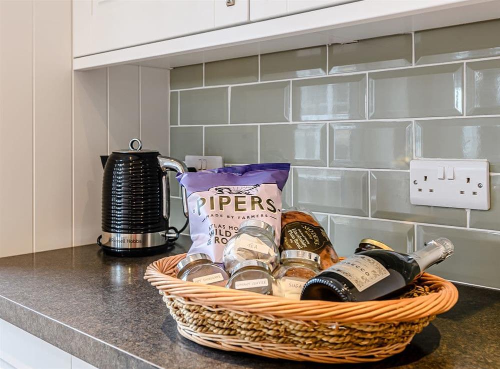 A basket of welcome gifts for you at White Oak Cottage in Hagworthingham, near Horncastle, Lincolnshire