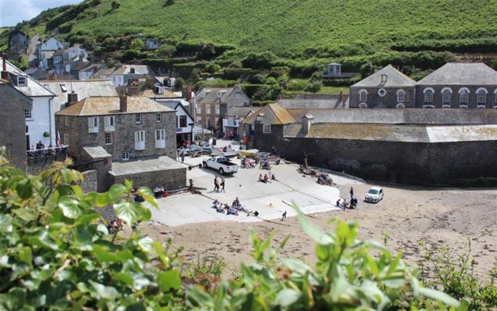 Port Isaac harbour and village at White Pebble Cottage in Port Isaac